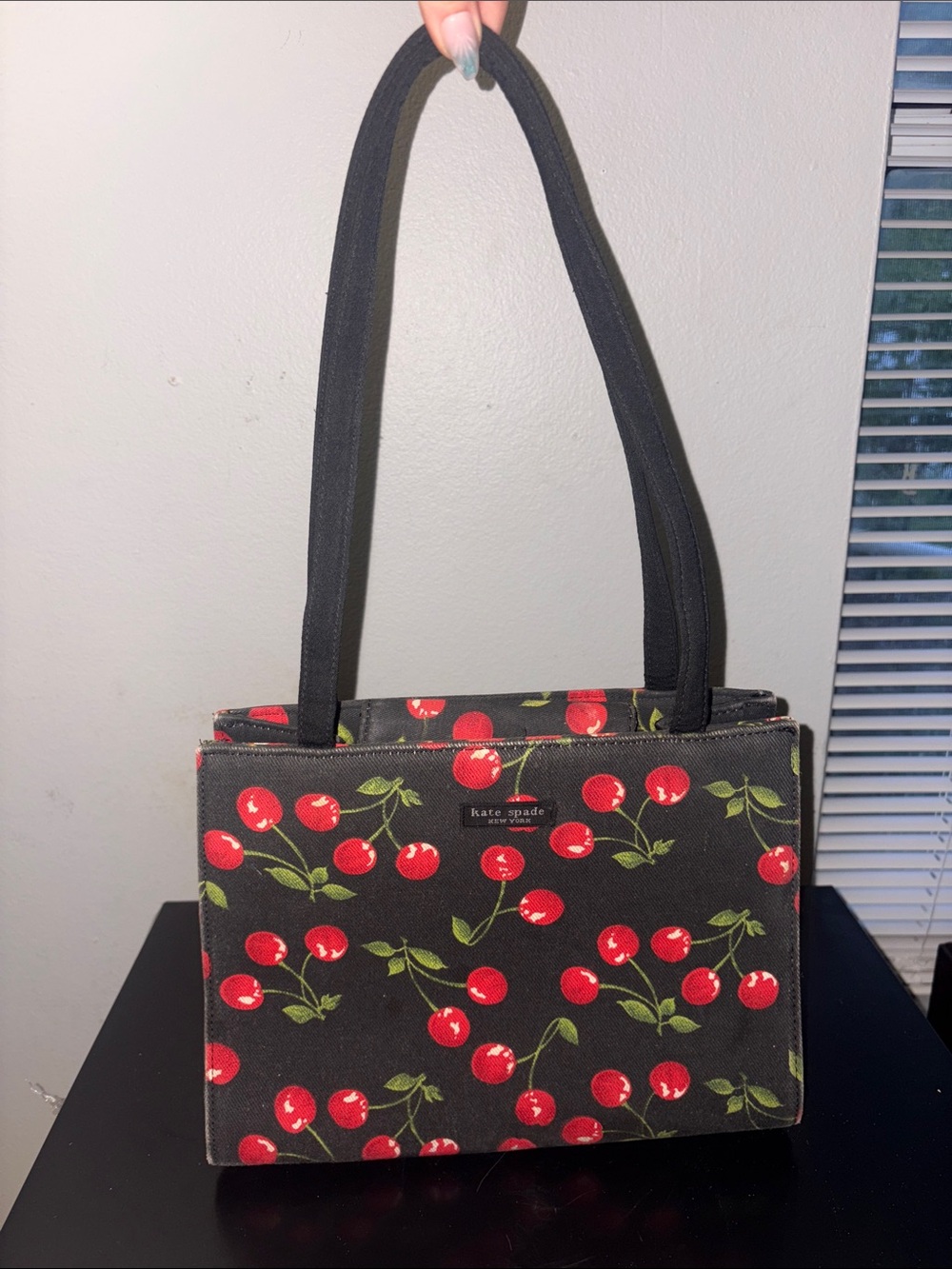 Kate Spade Black Cherry Print Tote